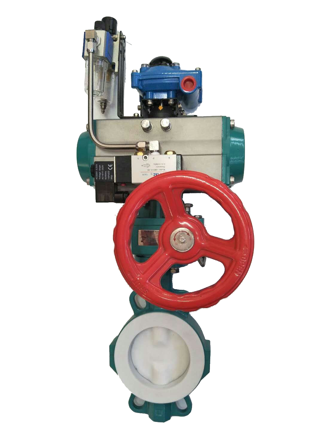 Q671F-16C-DN150气动衬氟蝶阀（fá）