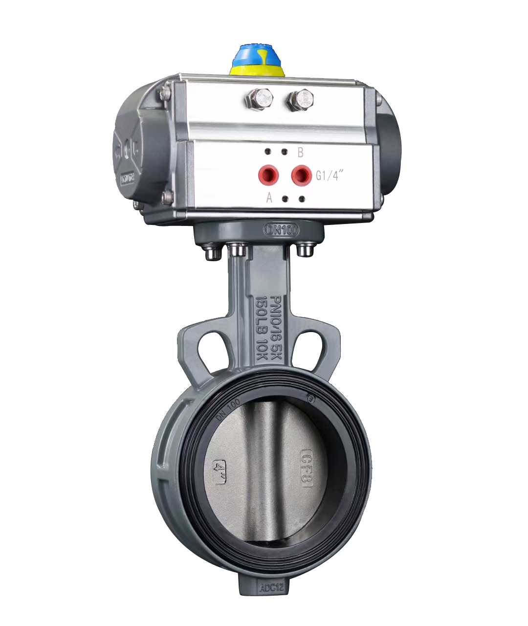 Q671X-16C-DN200氣動對夾（jiá）式蝶閥